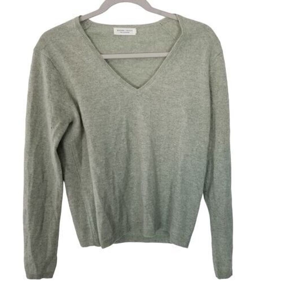Monoprix Womens Cashmere Sweater Size M Quiet Luxury Classic Coastal Grandma